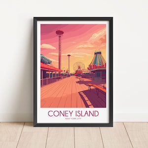 Coney Island Travel Poster Digital Download