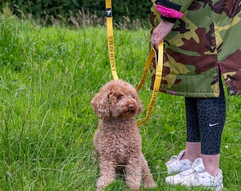 Guia para cães I NEED SPACE™ com alça dupla de 1,5 m (5 pés) para cães nervosos e ansiosos que precisam de espaço
