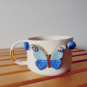 Handcrafted Nazar Butterfly Mug image 2