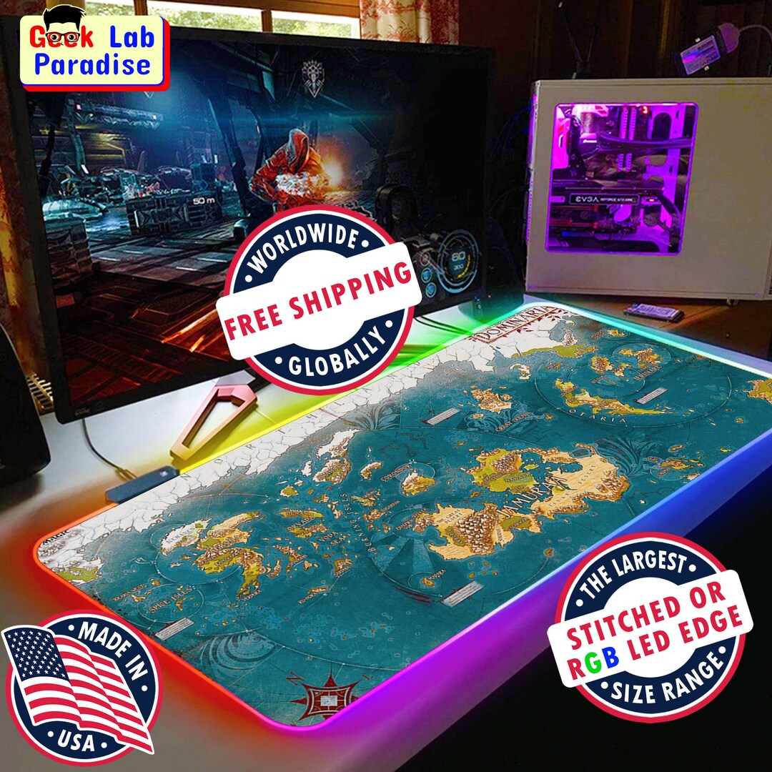 Dominaria Map Playmat World of Magic the Gathering Desk Mat Etsy