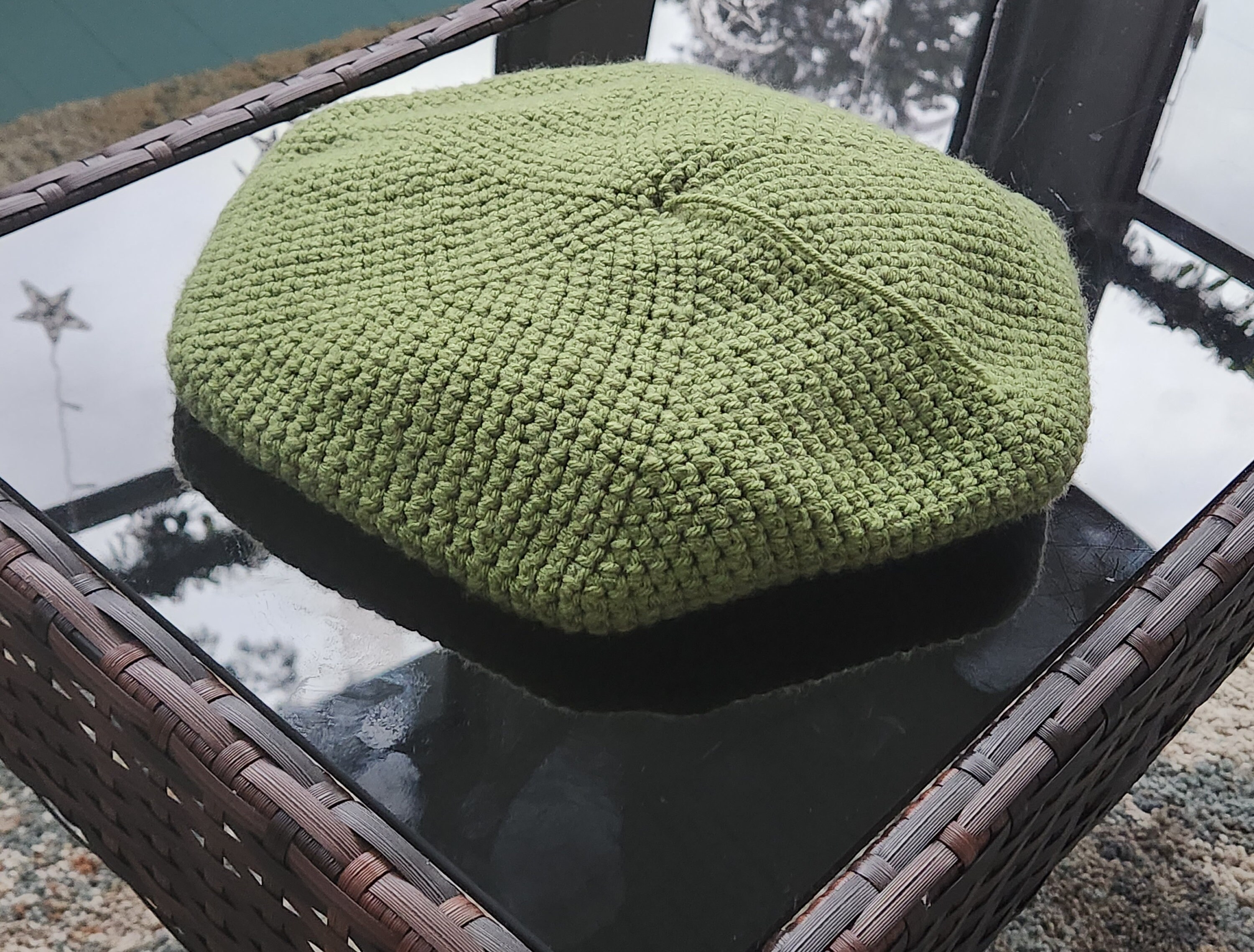 BERET - Orange Crochet