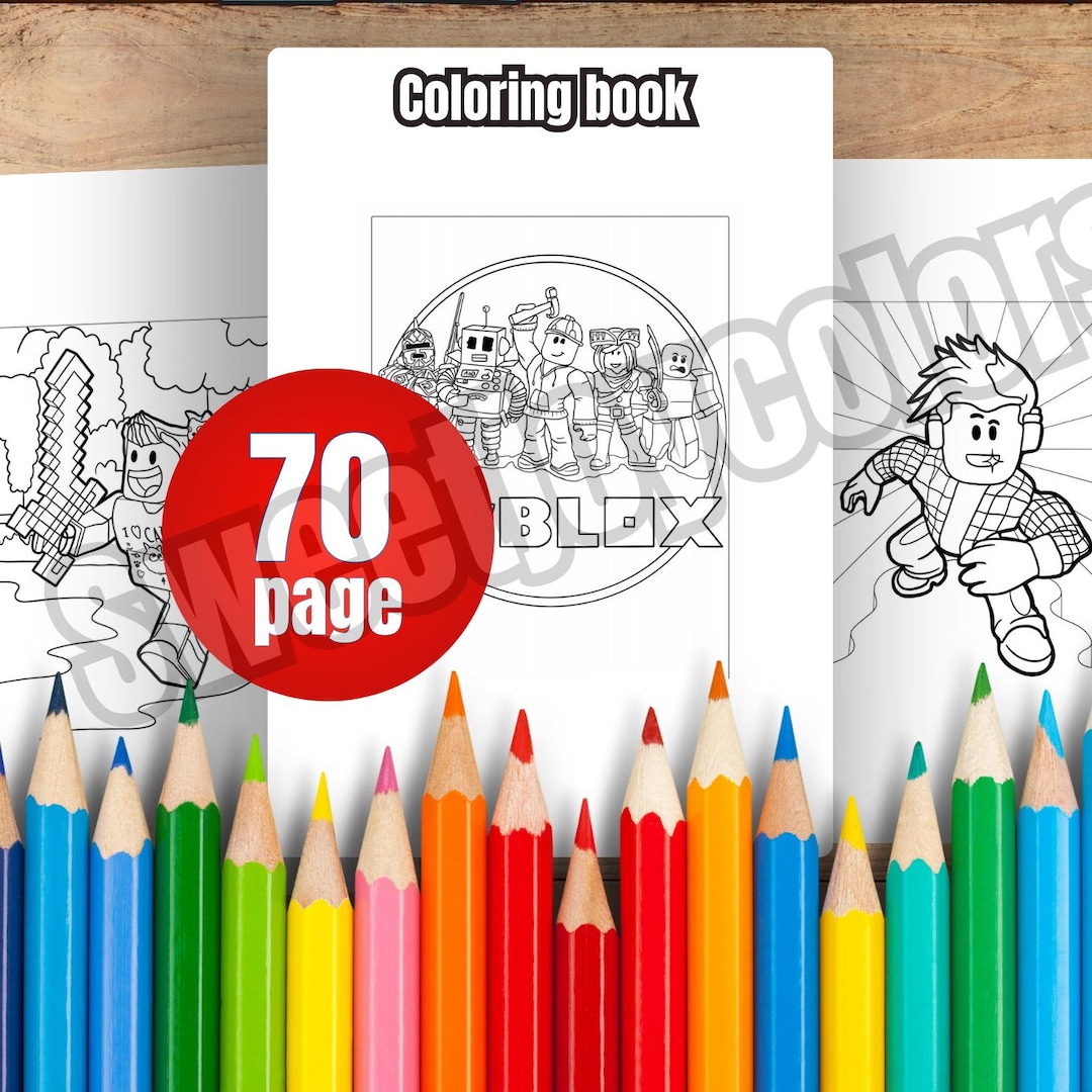 70 Roblox Coloring Page,a4 Sıze Pdf Download, Kids Coloring Activity ...