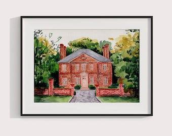 Custom House Portrait, Watercolor House Portrait, Housewarming Gift, New Home Gift, House Portrait, Watercolor Venue Painting, Realtor Gift