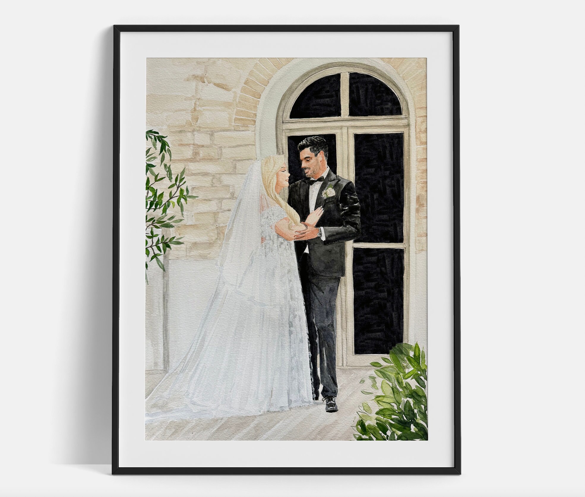 Custom Wedding Portrait Watercolor Painting From Photo - Etsy