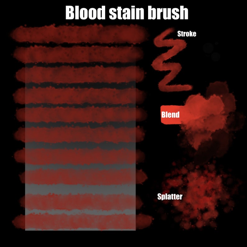 Procreate Blood Stain Brush Etsy