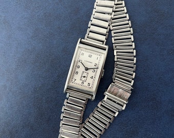 Art-Deco-Armbanduhr von Longines, 1930er Jahre Longines, Vintage Longines, 1930er-Armbanduhr, Schweizer Uhr, Art-Deco-Uhr, Reloj Longines, Vintage-Uhr