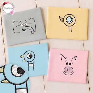 Broderad elefant, gris, duva-tröja - bokälskare-present