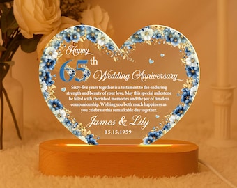 Targa in legno per 18° anniversario di matrimonio, regalo per