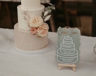 Signe acrylique de gâteau de mariage