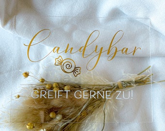 Candybar Acrylschild für Hochzeit und besondere Anlässe