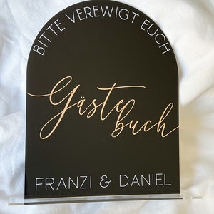 Acrylic sign arch for wedding | guest book | 20x25 | with stand