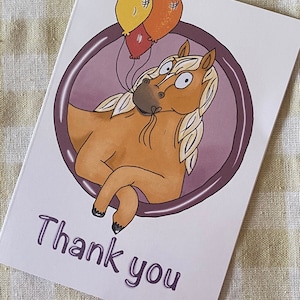 Carte de remerciement cheval, carte de remerciement cheval, carte de remerciement maison, carte de remerciement thème cheval, carte de remerciement dessin animé, carte cheval merci