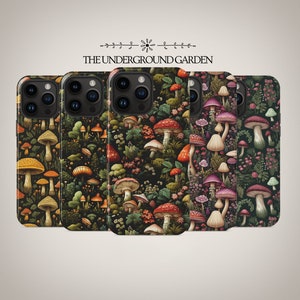 Cottagecore Mushroom Forest Phone Case for iPhone 16 MagSafe, 15 Plus, 14 Pro Max, 13 Mini, Samsung Galaxy S25 Ultra, S24 Pro, S23 & More