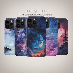 Galaxy Clouds Night Sky Phone Case for iPhone 16 MagSafe, 15 Plus, 14 Pro Max, 13 Mini, Samsung Galaxy S25 Ultra, S24 Pro, S23, & More