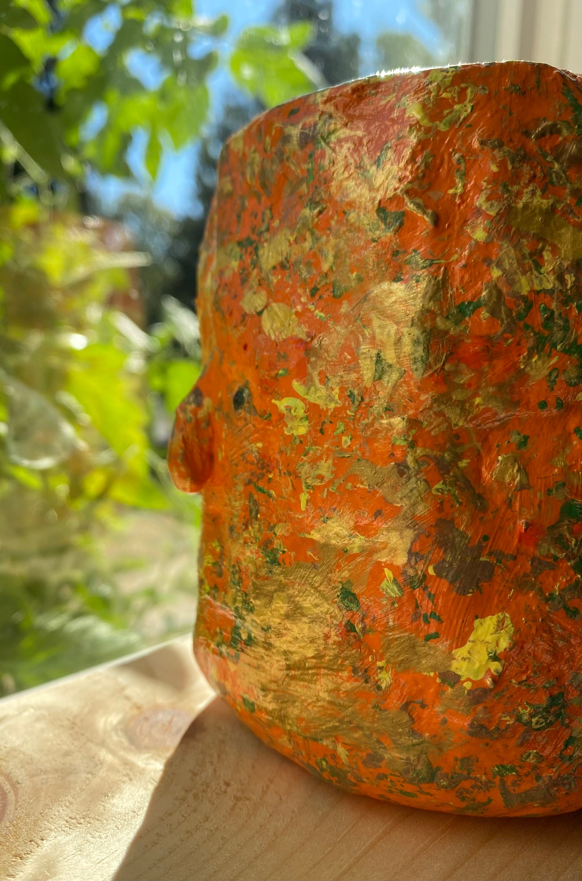 Pencil Cup Pen Holder Air Dry Clay Art Sculpture Faux Flower Etsy