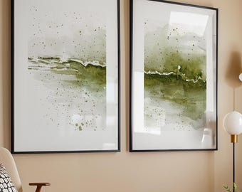 Minimalist Abstract Art Prints, Set of 2 (Digital Download)