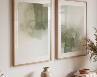 Abstract Wall Art Set of 2, Minimalist Digital Download, Modern Printable Art, Neutral Abstract Poster