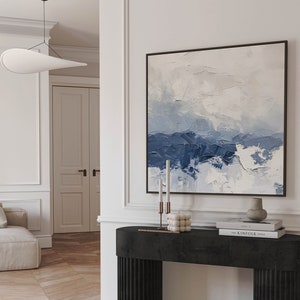 Impression abstraite bleu marine, impression d'art contemporain, décoration de style Japandi, art imprimable, affiche minimaliste téléchargement immédiat art imprimable