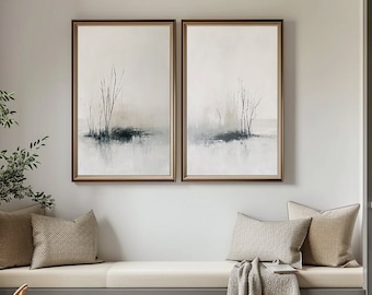 Abstract Landscape Art Prints: Set of 2, Printable Wall Art (Digital Download)