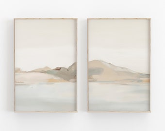 Nature Inspired Abstract Art Print, Digital Download, Organic Shapes | Beige Color