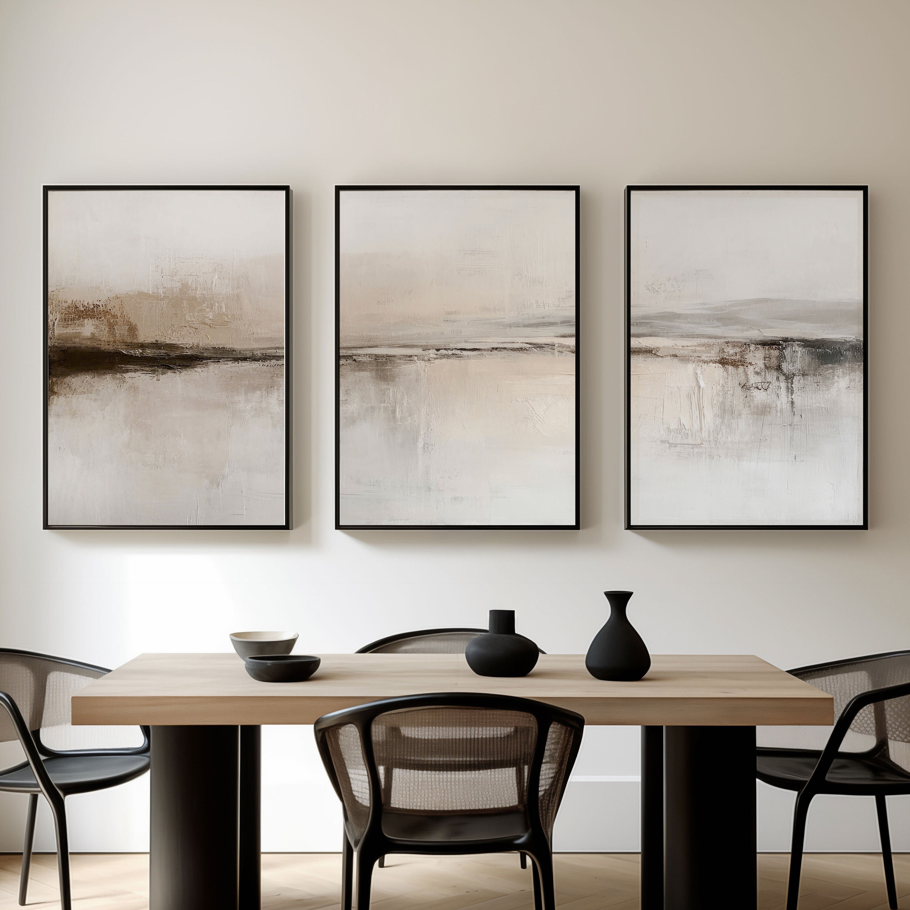 Neutral Abstract Art Set: Modern Minimalist Prints (digital Download ...