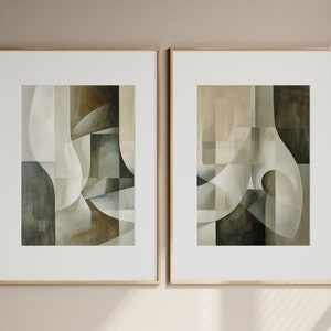 Abstract Art Prints Digital Download, Set of 2, Instant Download, Printable Wall Art