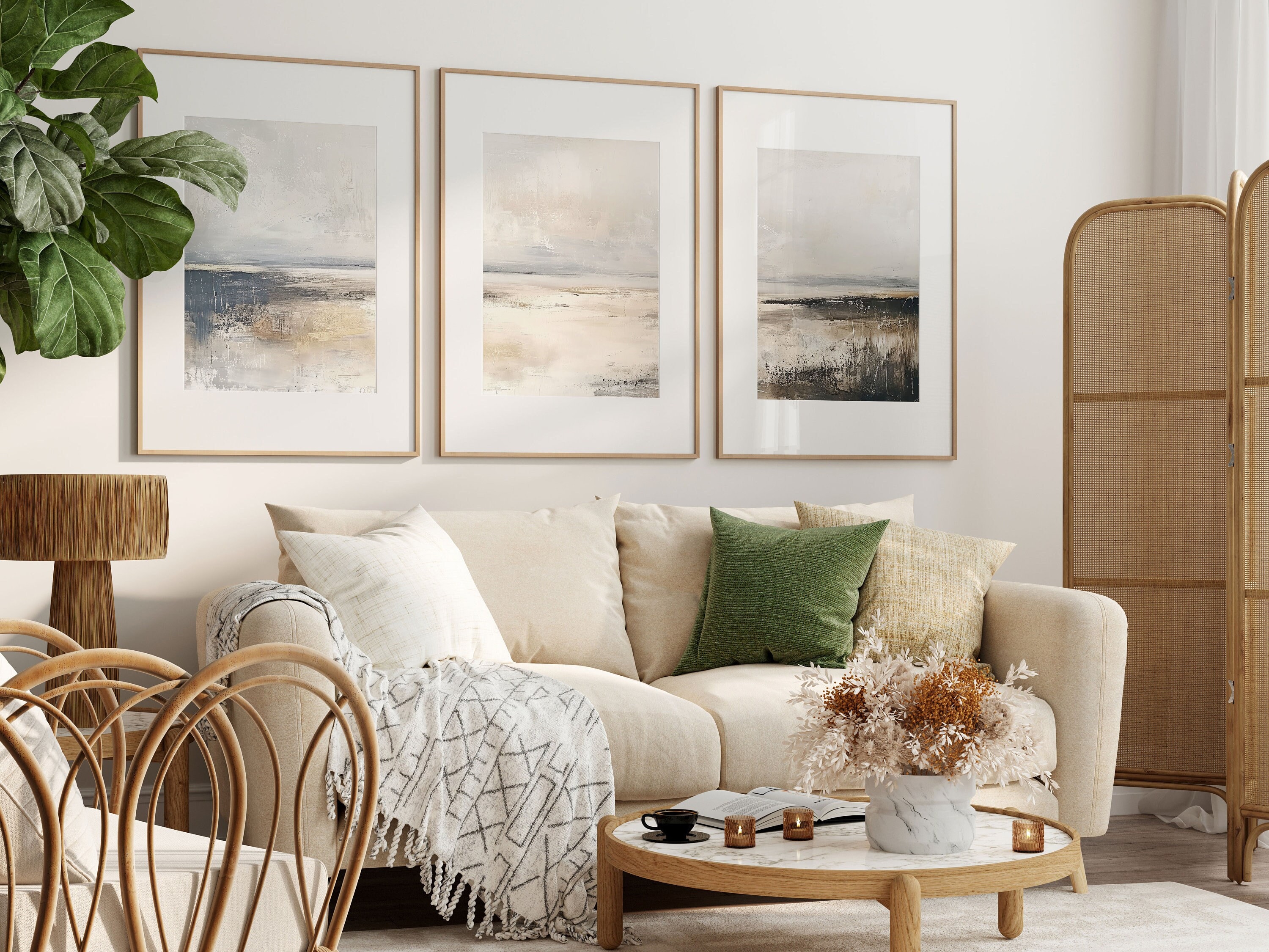 Neutral Abstract Art Set: Modern Minimalist Prints (digital Download ...