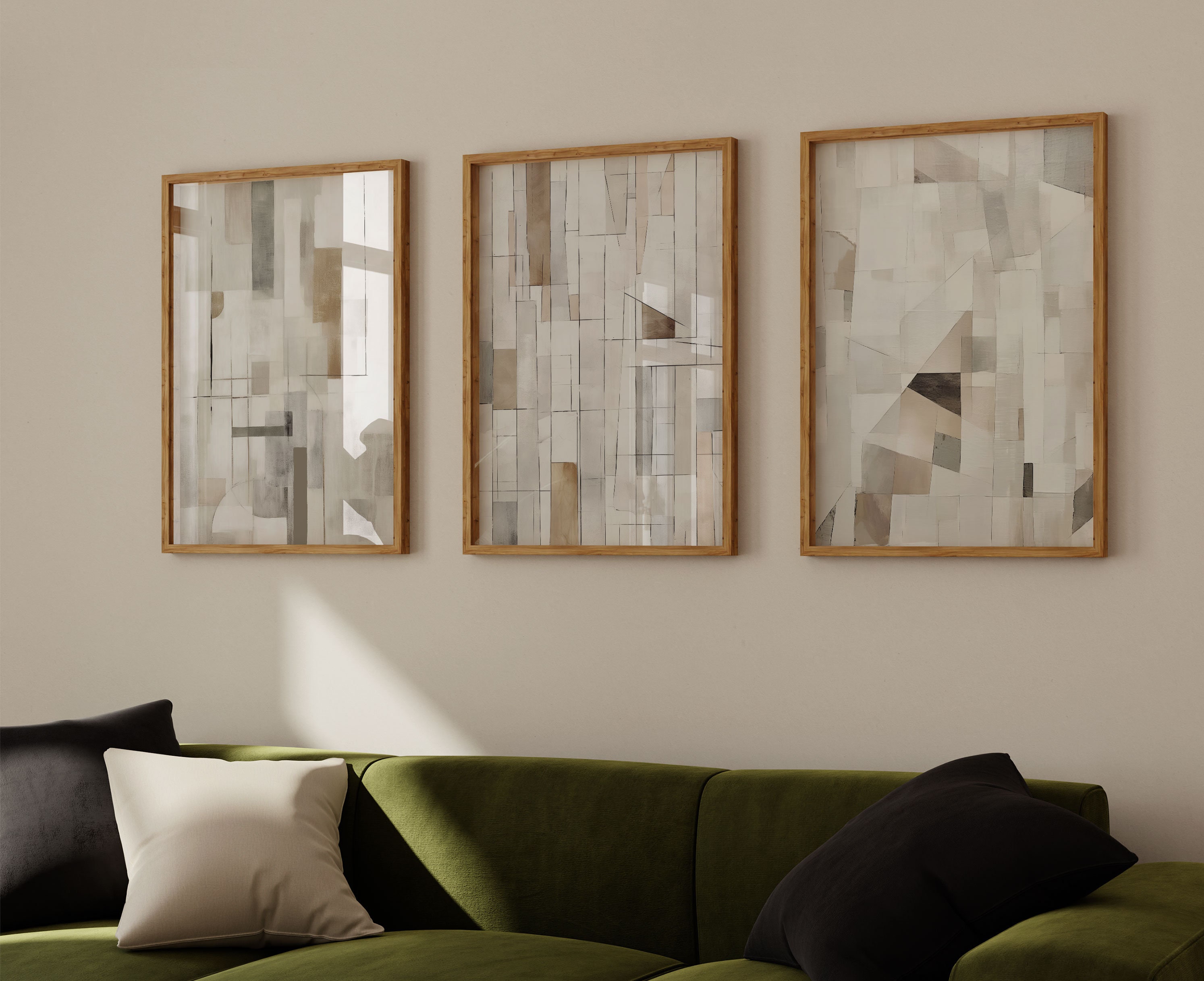 Neutral Abstract Art Set, Modern Minimalist Prints (digital Download ...