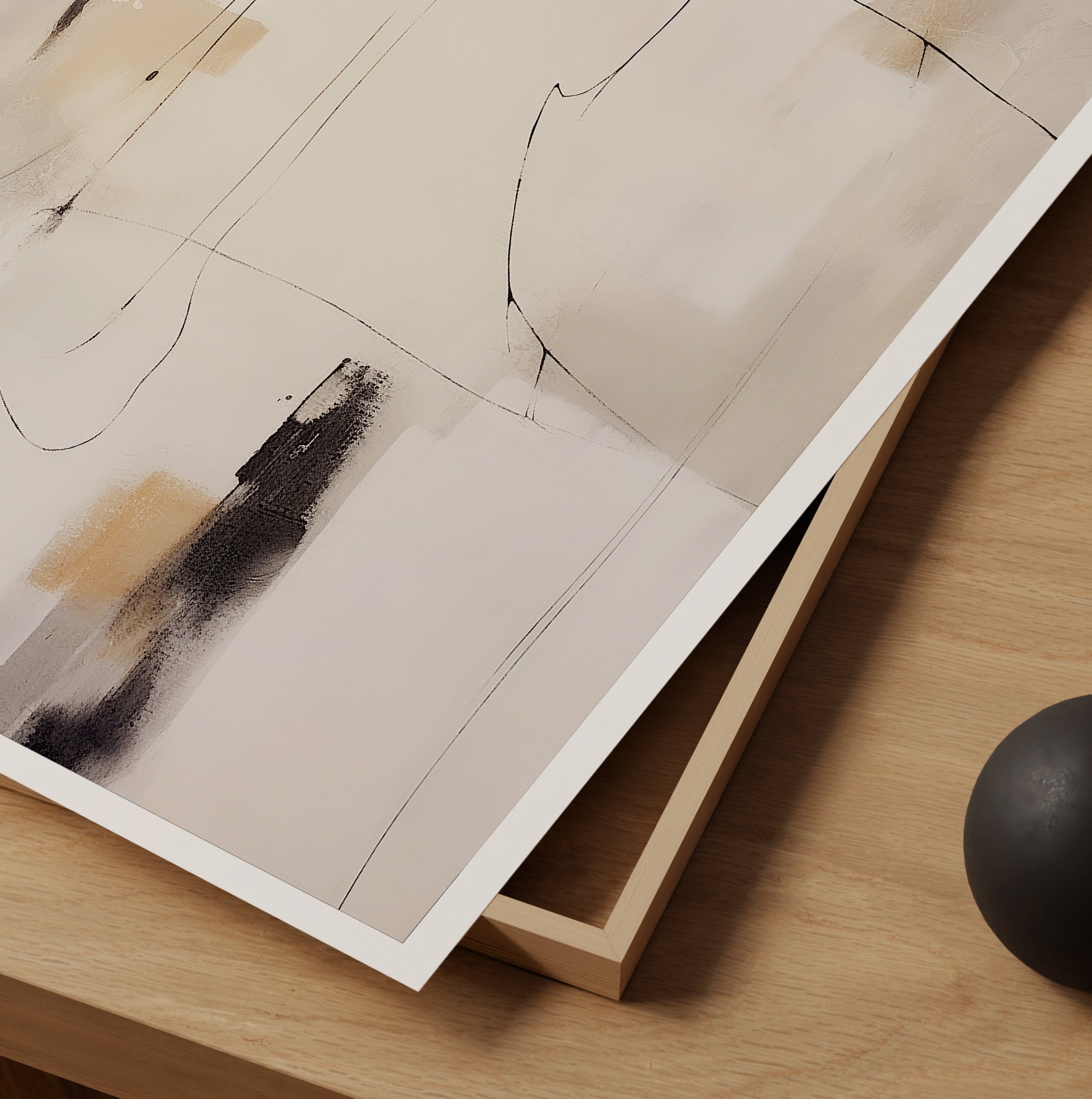 Abstract Neutral Art Set, Modern Minimalist Wall Decor (digital ...
