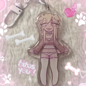 Puppy girl, Bebe cute Anime original character, Acrylic Keyring