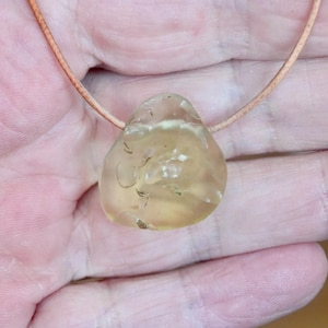 Very beautiful, small LIBYAN DESERT GLASS pendant