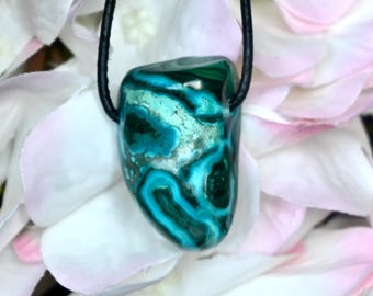 Beautiful CHRYSOCOLLA / MALACHITE pendant 14.5 g