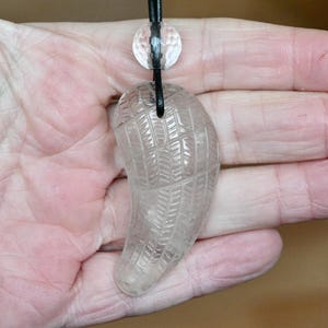 Beautiful BERGKRISTALL angel wing pendant 17.5 g