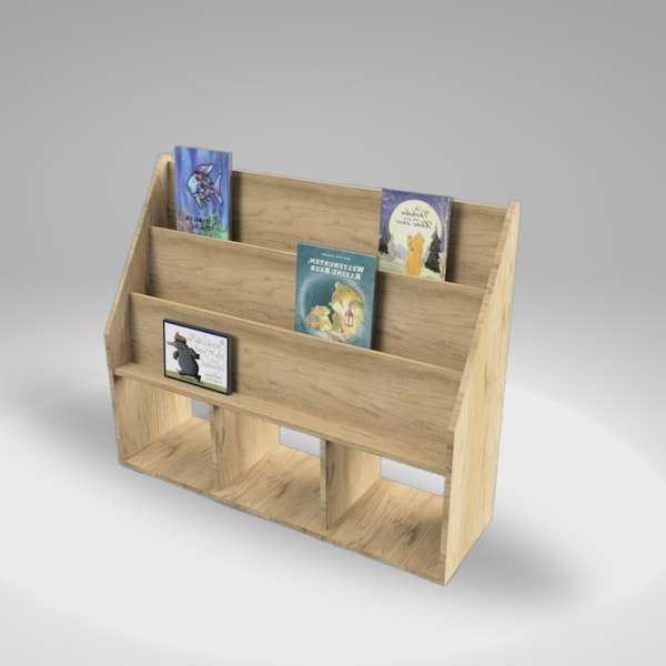 Montessori bookshelf kids DIY plan