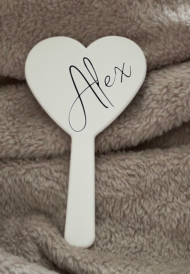 Handheld Heart Mirror Personalised Mirrors Personalised Gifts Gifts for