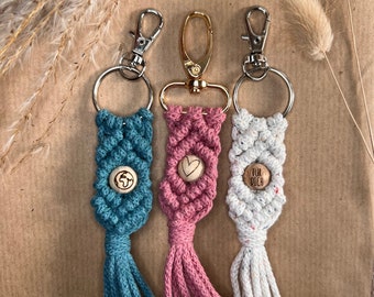 Macrame keychain, individual keychain, wedding guest gift, gift idea