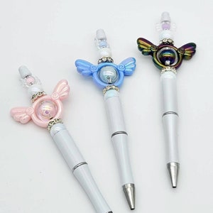 Kugelschreiber "Sugar Fairy" mit süßen Perlen - individuelle kawaii Gestaltung - DIY Kuli schwarze Mine - drehbarer Verschluss - cute Design