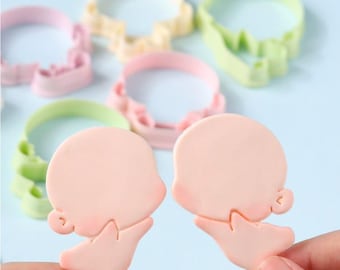 Chibi Doll Clay Cutter Set | Kawaii Character Mini Figure Mold | PLA Tool
