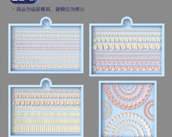 Ruffle Skirt Silicone Mould, Clay Embossing, Doll Dress Making， Fondant Ruffle Mold, Lace Edge