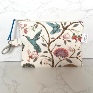 Knitting notions pouch, zipper purse for stitch markers, project keepers, dpns, crochet hooks, threads. Cross stitch accessory storage.