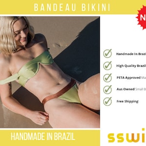 Bandeau Bikini, zweiteiliger Badeanzug mit Bandeau, trägerloser Bikini, trägerloser Badeanzug, Bandeau-Badeanzug, trägerlose Bademode