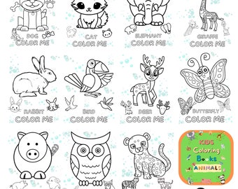 11 Animals Coloring Pages Printable Coloring Pages Adult Coloring Pages Kids Coloring Book Self Learning Coloring Pages Art Coloring