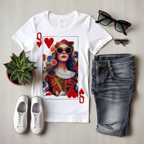 Queen of Hearts Shirt, Queen of Hearts Tee, Queen of Hearts T-shirt, Queen Shirt Valentine's day Shirt Original Gift for Her, Birthday Tee