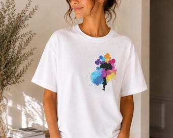 Banksy Girl with Balloon Women's Graphic Tee – Street Art Gift for Her