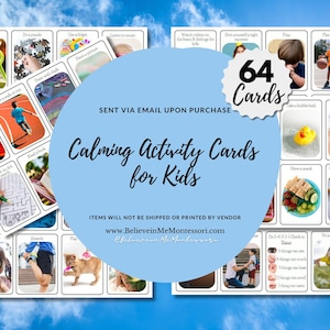 64 Calming Activity Cards for Kids: Coping Skills (PDF Download)