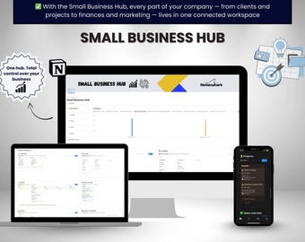 Small Business Notion Template: Client, Project, Finance, & Marketing Hub