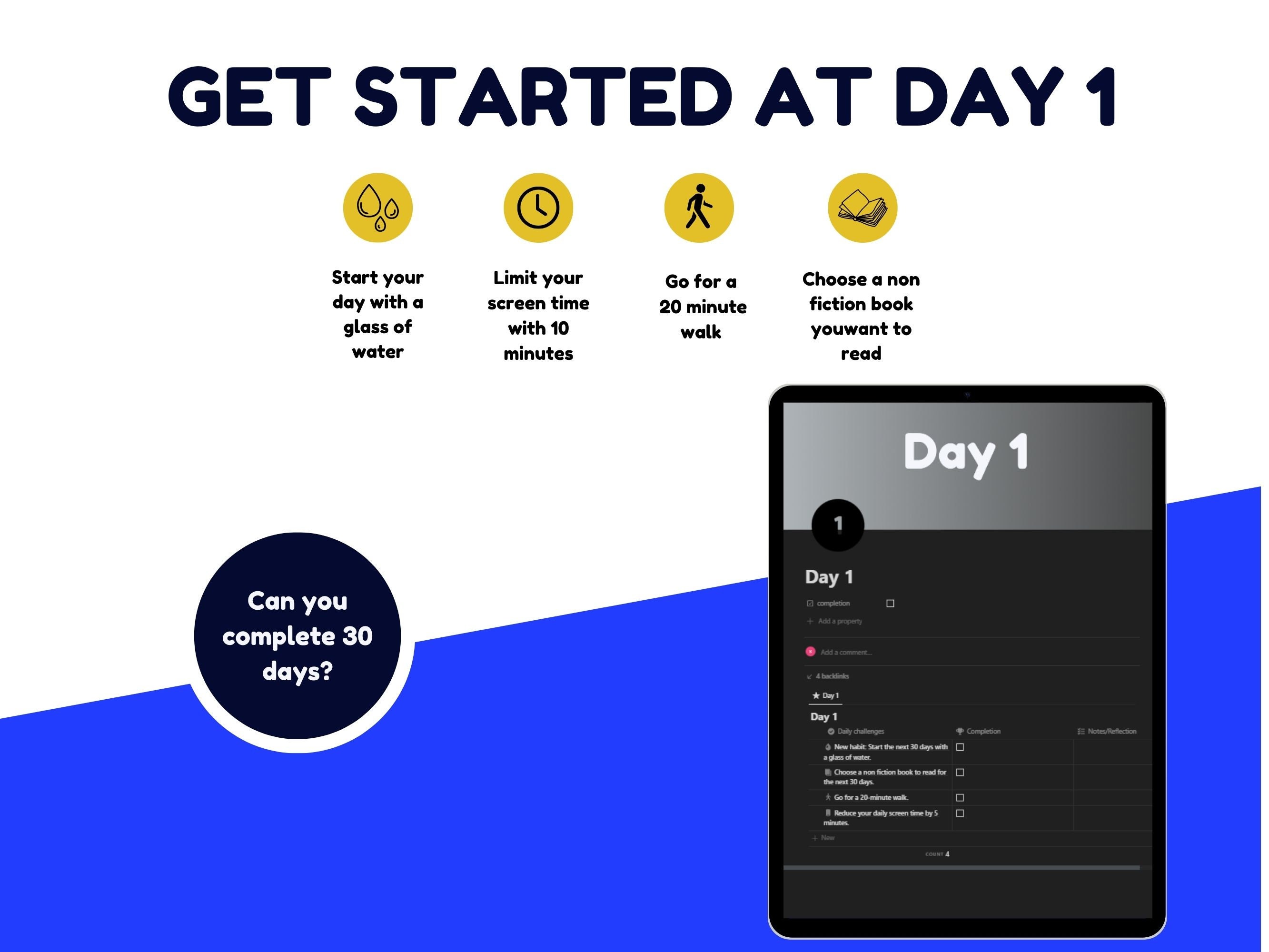 Notion 30-day Digital Detox Challenge: Habit Tracker (digital Download ...