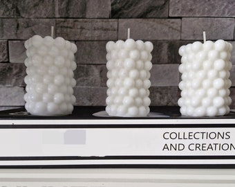3 bubble candles for decoration