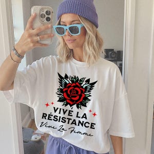 Vive La Résistance Graphic tee, Vive la femme shirt, resist shirt, feminist apparel, protest clothing, social justice tee, equality tee