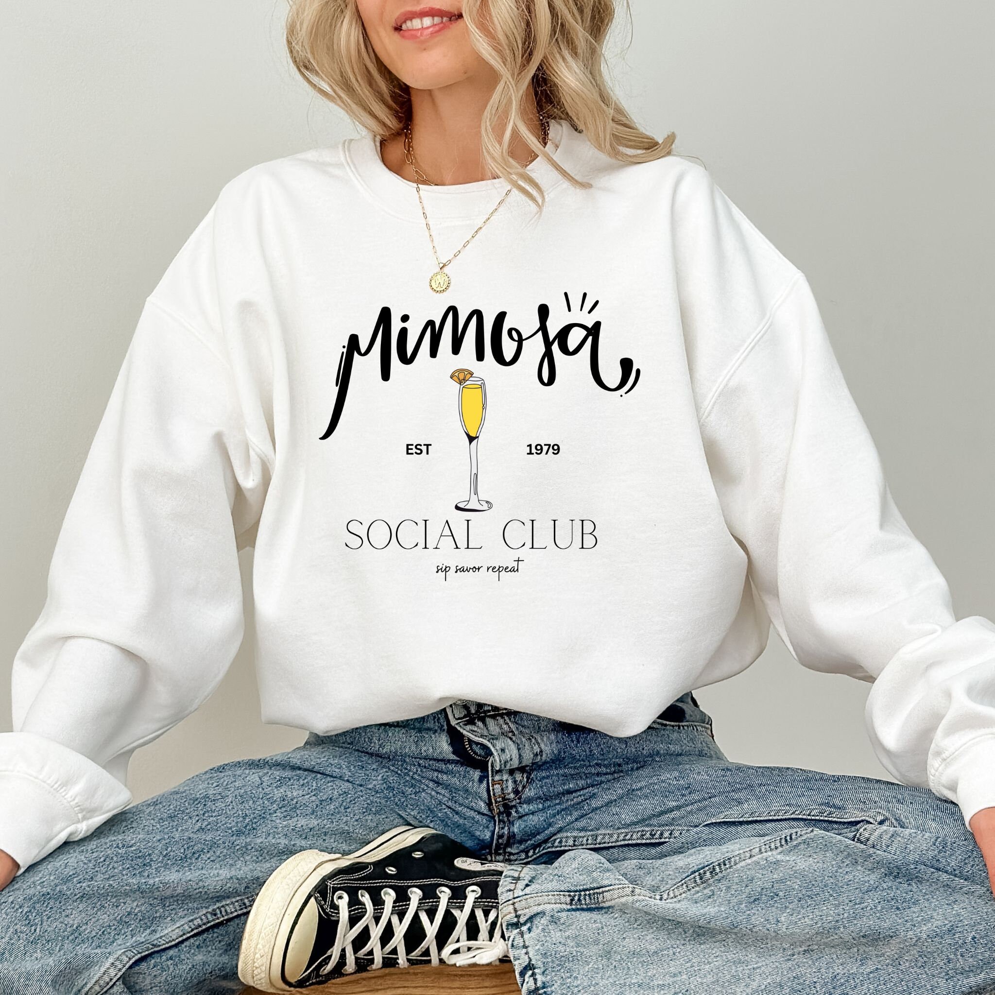 Mimosa club sweatshirt, aesthetic mimosa shirt, girls brunch shirts, girls trips clothing, in my Mimosa era apparel, mimosa lover gift